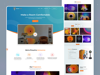 Lamp Product Landing Page Design