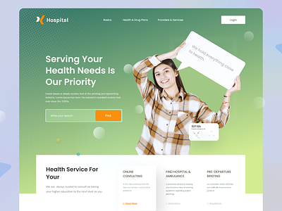Health and Medical Services Landing Page