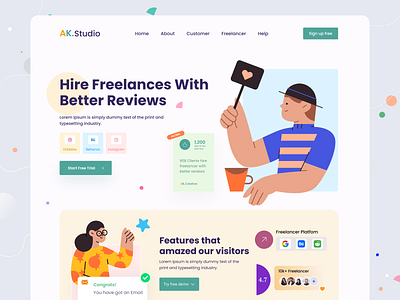 Freelancer landing Page Design