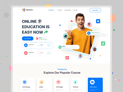 Online Education Landing Page Design