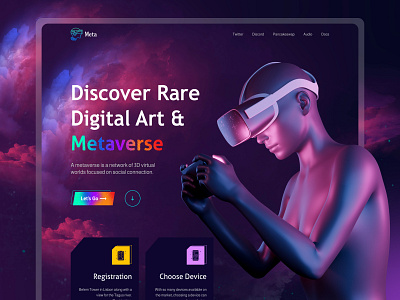 Metaverse - Ready to Explore apps design homepage landingpage metaverse nft ui ui ux website