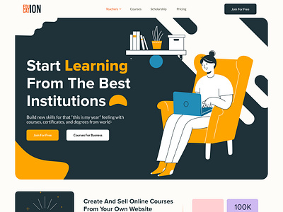 Learning Landing Page Design by Akash Ahamed on Dribbble