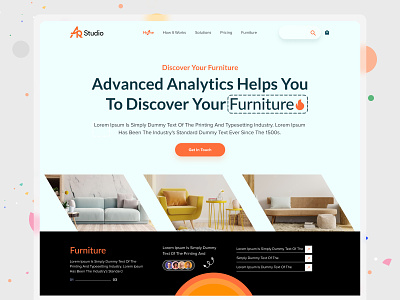 Furniture Landing Page Design apps clean design furniture header homepage landingpage responsive ui ux website
