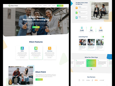 Eliect Learning Company Website Design branding clean dark theme design header homepage landingpage learning nft responsive ui ui ux website