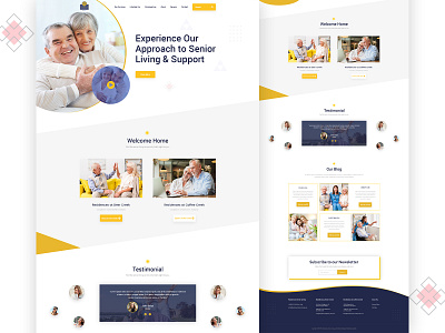 Senior living website design agency clean design landingpage living responsive senior senior living ui ux uidesign web website