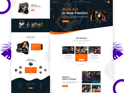 Fitness  and Gym Landing Page design