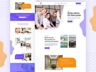 Real Estate website design agency clean clean design landingpage minimal modern design real estate real estate agency real estate agent redesign responsive template typography uidesign website