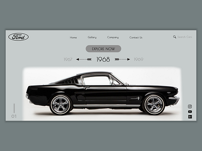Ford Website Concept car concept design ford landing retro