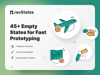 RevStates design emptystates error icon illustration minimal mobile app productdesign ui vector