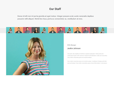 Staff Slideshow about design layout madebyshape shape team ui ux web