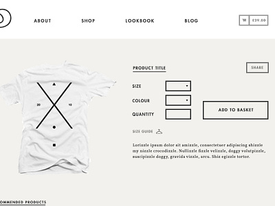 Product Interior content design ecommerce layout madebyshape product shape ui ux web