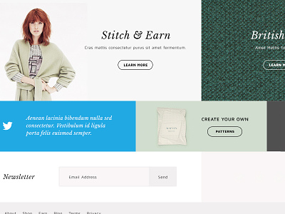 Grid Layout & Call To Actions custom design ecommerce featured grid layout madebyshape shape social ui ux web