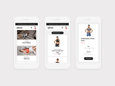 Njorun Activewear activewear apparel design fitness interface page responsive ui ux website