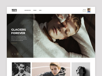 Boys By Girls - Header design ecommerce layout madebyshape shape ui user experience user interface ux web web design website