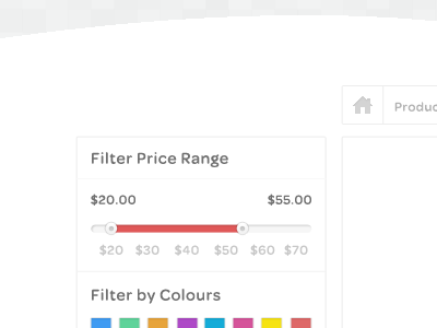 eCommerce Filter Range