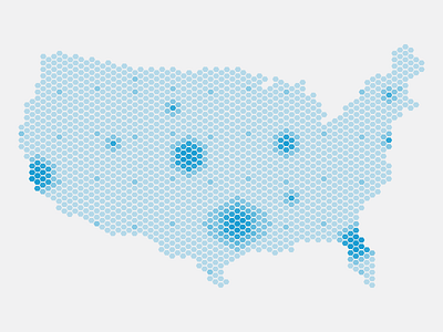 America Map Info Graphic hexagon info graphic infographic map pixels swarm ui user experience user interface ux