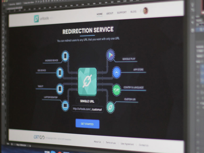 Redirection Service Interface by Mehmet Ali Oztekin on Dribbble