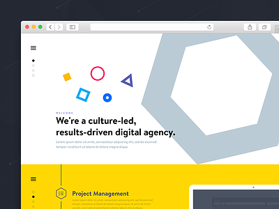 Digital Agency agency creative digital footer geometric interface web website