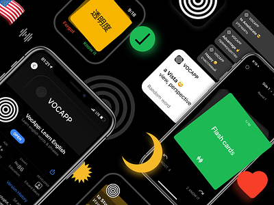 VocApp flashcards learn languages notifications widget