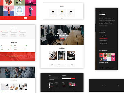 Kyata | One Page Parallax HTML5 Template agency business clean corporate creative gradient html html5 marketing multipurpose one page parallax portfolio responsive video background website