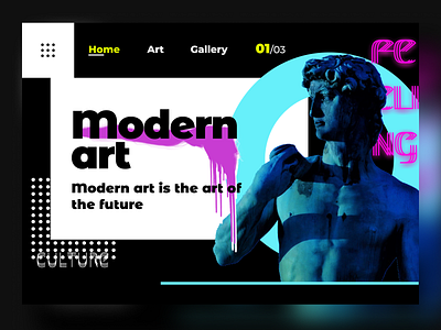 Museum modern art (koncept) art art gallery culture design future gallery koncept modern art ui ux