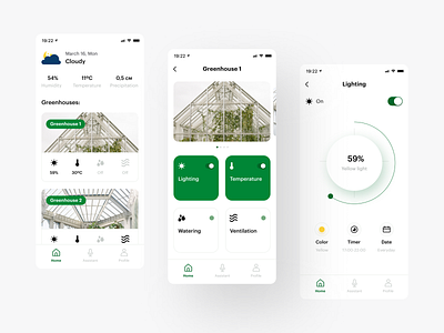 Smart App Greenhouses app greenhouse ios plants smart ui ux
