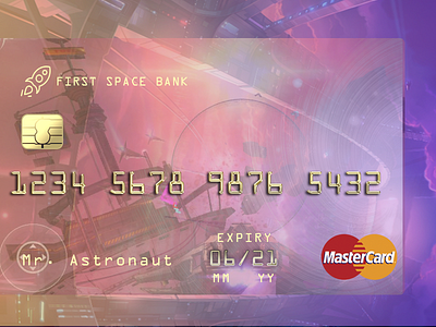 Space pay cards concept, 3 step in my concept nature at design.