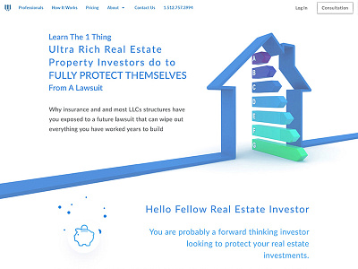 Landing Page real estate design estate landing real ui web page