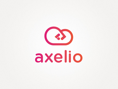 Logo Axelio axelio cloud code logo start up tech