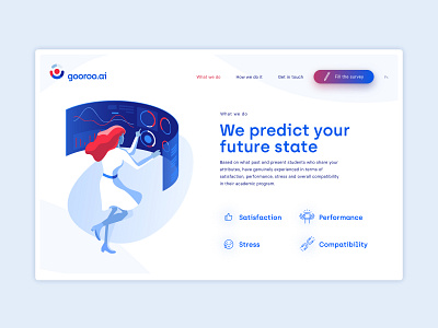 Gooroo Homepage animation design home home page illustration interface isometry landing landing page sketch start up startup student ui ux web design webdesign