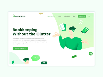 Bookombo Website animated animation art direction design flat home page illustration interface sketch start up startup ui ux vector web web design webdesign website