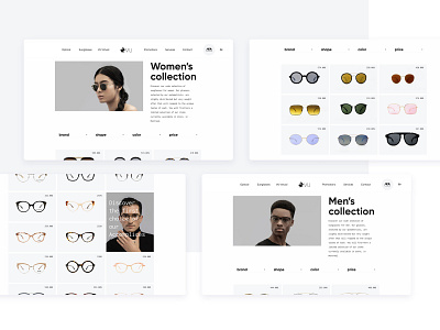 Vu - Catalog catalog design e commerce ecommerce fashion glasses interface model models sketch sunglasses ui ux web web design webdesign website