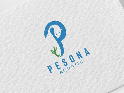 Pesona Aquatic Logo branding design feed logo vector