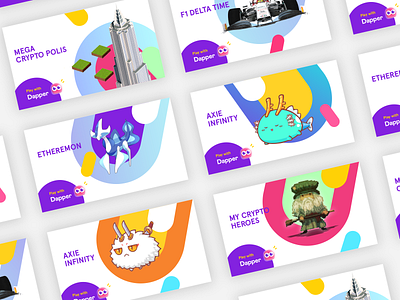 Dapper: Play With Dapper axie infinity blockchain branding character crypto cryptokitties dapper dapperlabs design etheremon f1 delta time gaming mega crypto polis mega crypto polis my crypto heroes typography vancouver vector