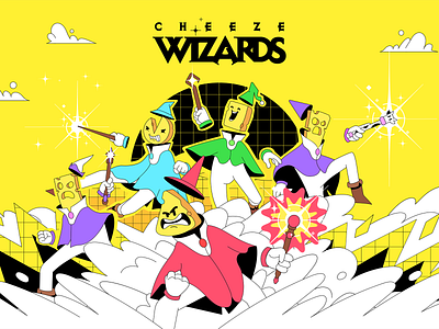 Cheeze Wizards: Cheeze Wizards are here! art direction blockchain character cheese crypto dapper dapperlabs design gaming illustration logo vancouver