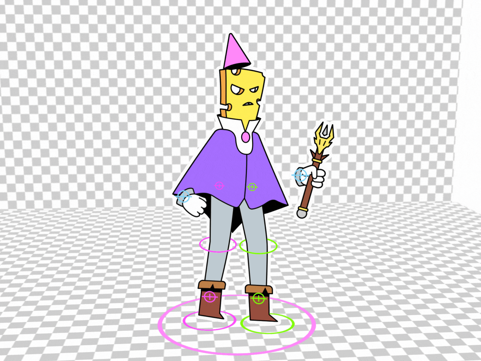 Cheeze Wizards: Wizard Rigging animation blockchain character crypto dapper dapperlabs design gaming illustration motion rigging vancouver vector