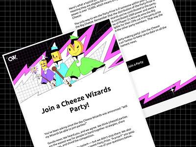 Cheeze Wizards: Emails art direction blockchain branding character crypto dapper dapperlabs design emails illustration vancouver