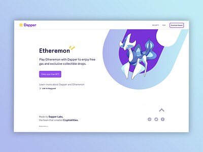 Dapper: Etheremon art direction blockchain character crypto dapper dapperlabs design gaming ui vancouver