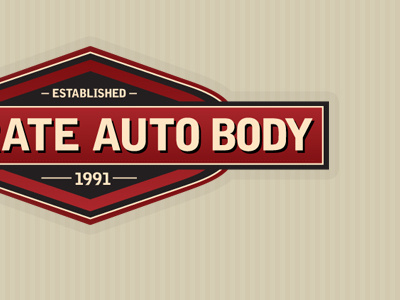 Auto Body Shop Logo 1950 auto brand logo red shop vintage