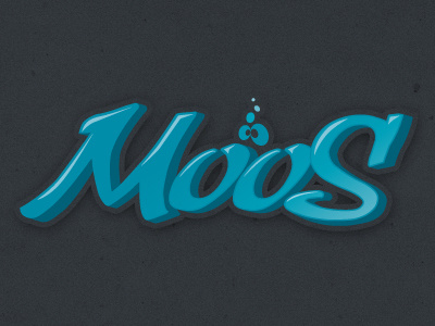 MooS logo script texture typography