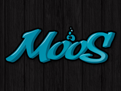 MooS2 logo script texture typography