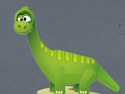 Brachie brachiosaurus character dinosaur illustration