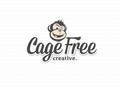 Cage Free Creative Brand brand illustration logo monkey type