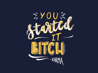Karma calligraphy creative digital art ipad karma lettering procreate quotes
