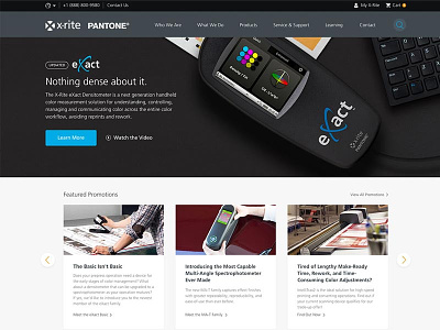 X-Rite Pantone Homepage Mockup #1