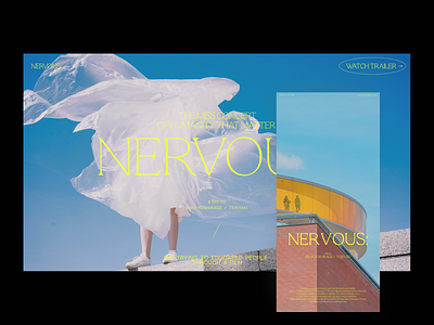 NERVOUS: — Vol 01 branding concept design film film poster graphicdesign interface layout minimal photography typogaphy ui uiux ux webdesign website