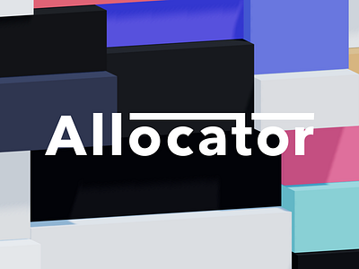 Allocator 3d allocator avenir next branding fintech generative logo parametric