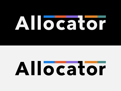 Allocator in Color allocator avenir next branding fintech identity inverse logo
