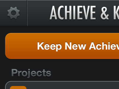 Achieve & Keep achieve keep app button ios iphone settings ui