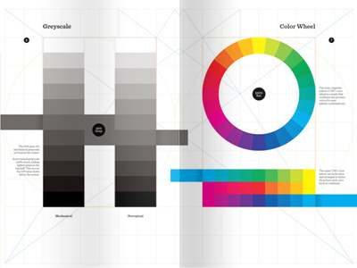 Greyscale & Color Wheel abstract book color theory color wheel greyscale grid print